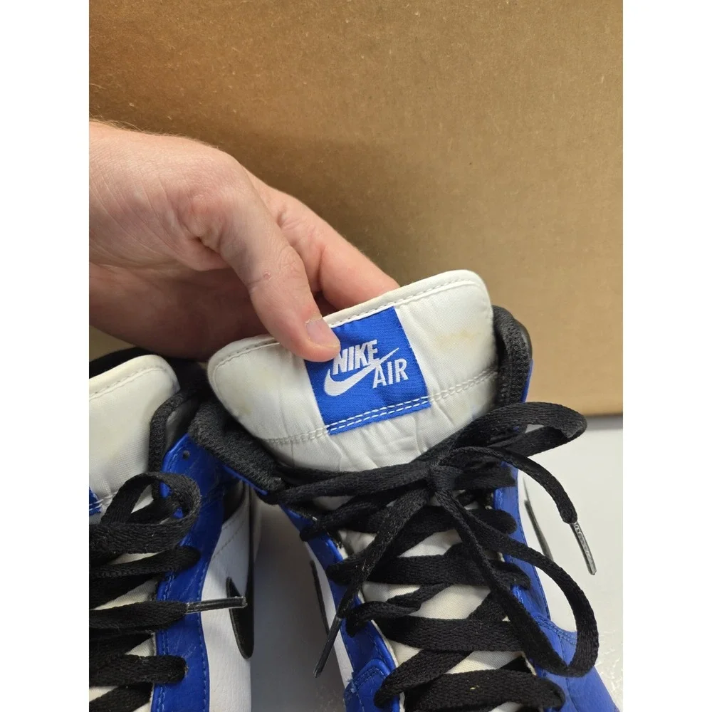 Air Jordan 1 Retro MCS Baseball Cleats Blue Black White Mens 9 AV5354-411
